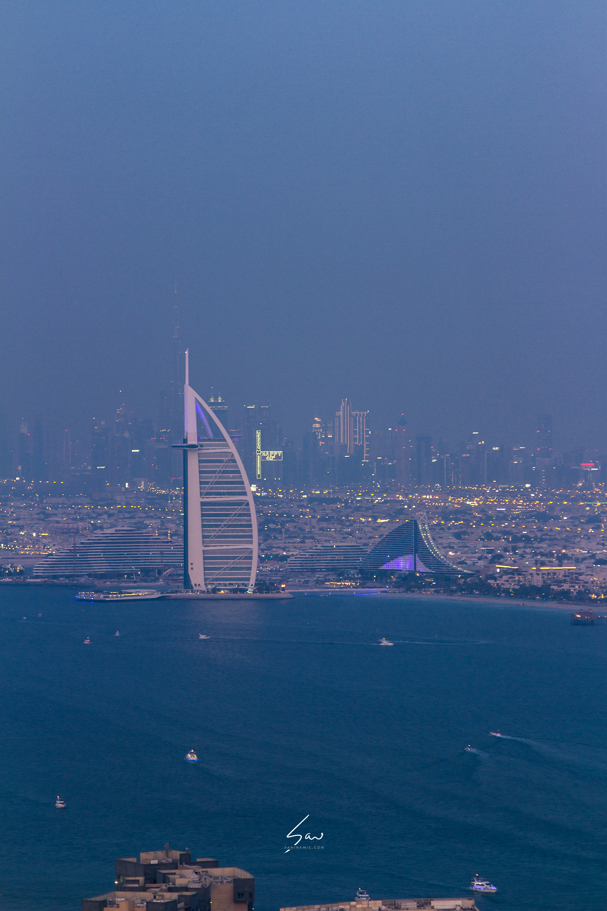Burj al Arab at blue hour